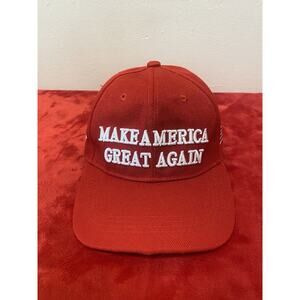 MAKE AMERICA GREAT AGAIN Embroidered Hat Red Cap Adjustable Hook Loop